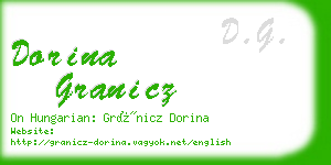 dorina granicz business card